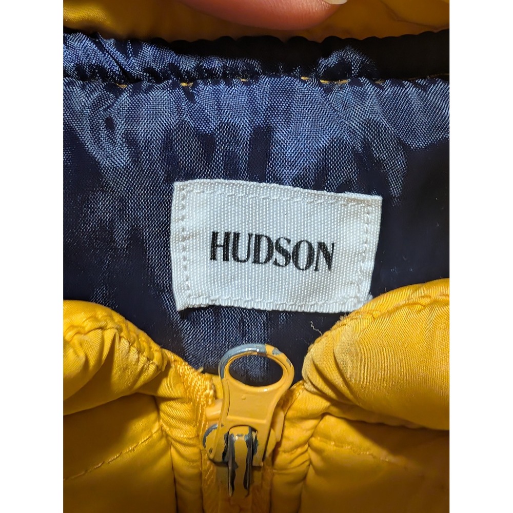 Hudson Kids Puffer Vest Mustard Yellow Quilted Zip Up Sleeveless Jacket 4T - Picture 5 of 6